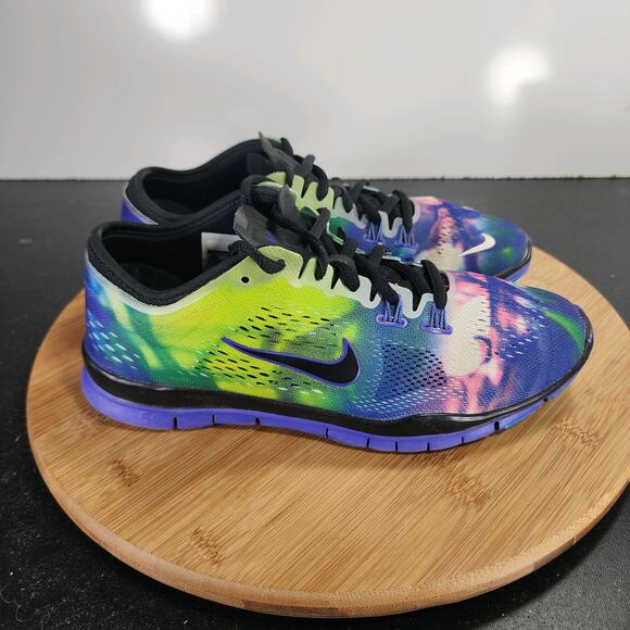 Nike Shoes - Womens Nike Free 5.0 TR Sz 6.5 009721 Green Blue Mesh Running Athletic Sneakers